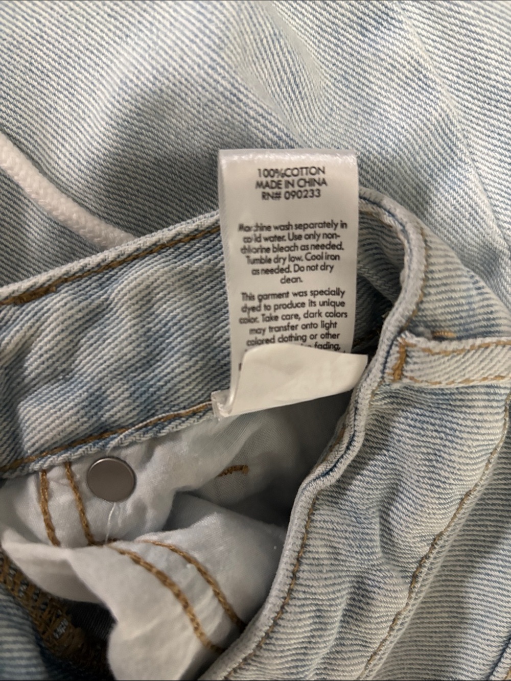 Pacsun jeans women’s size 23 size 000 Light Blue Distressed Drawstring Joggers - Picture 14 of 16